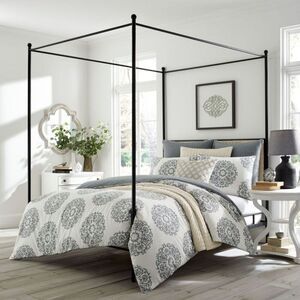Stone Cottage -  Duvet Cover Set Cotton Sateen Embroi Gray